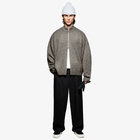 MKI Men's Mohair Blend Knit Track Jacket in Brown Marl