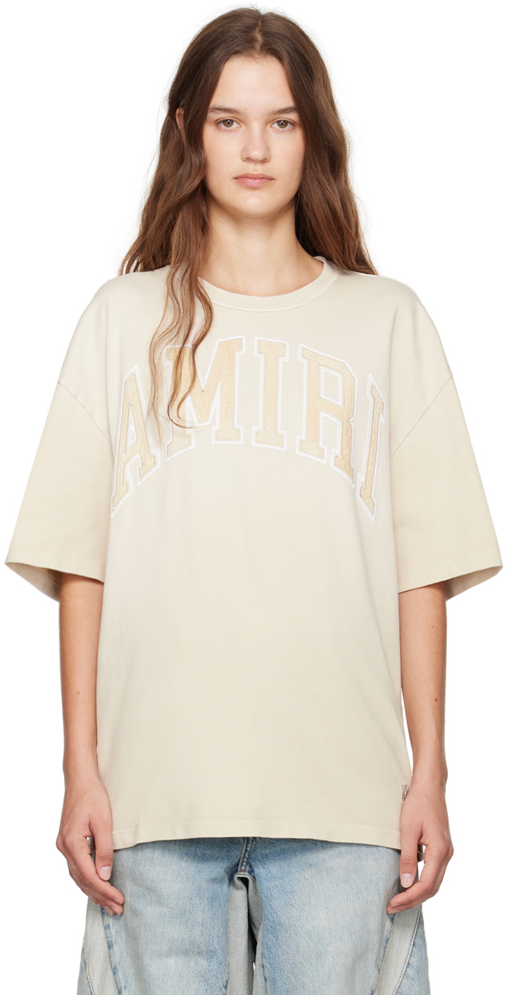 AMIRI Beige Vintage Oversized T-shirt Amiri