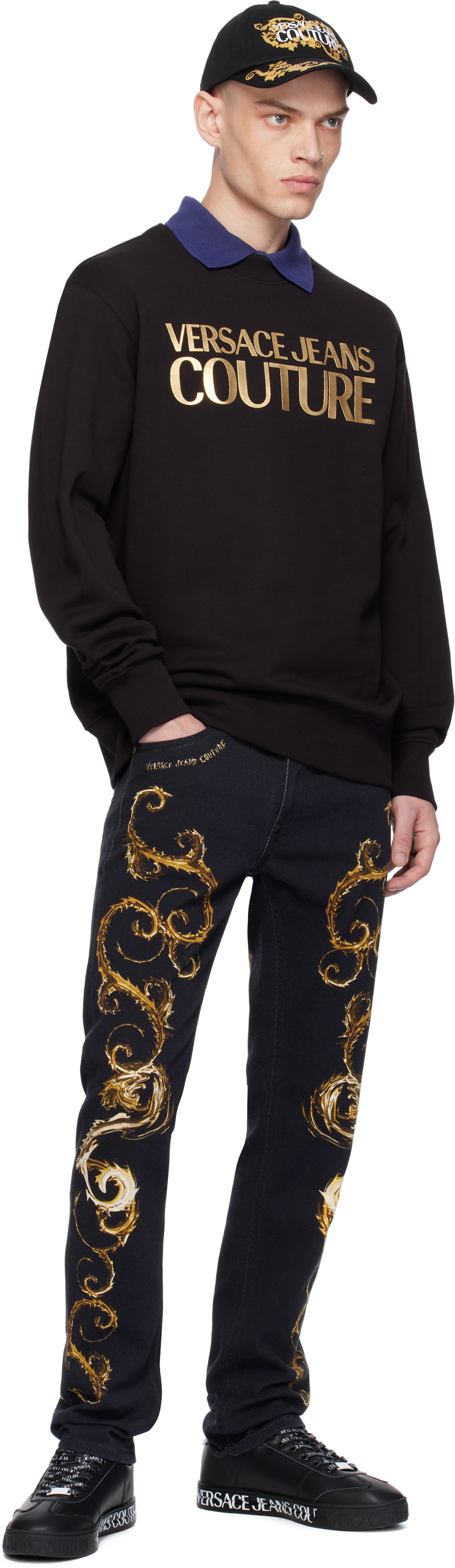 Versace Jeans Couture Black Logo Sweatshirt