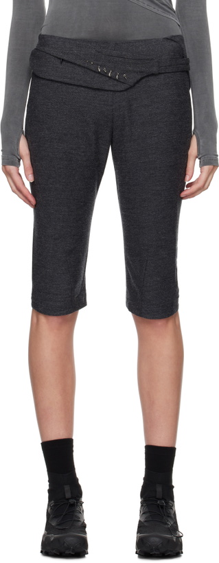 Photo: HYEIN SEO Gray Charm Bag Capri Trousers