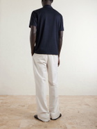 Slowear - Cotton and Silk-Blend Jersey Polo Shirt - Blue