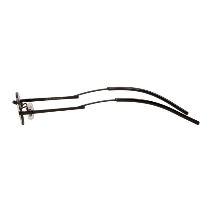 Gentle Monster SSENSE Exclusive Black Vector Sunglasses  display picture 3