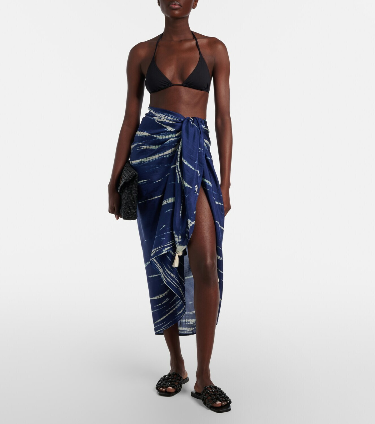 Anna Kosturova Tie-dye silk beach cover-up