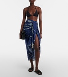 Anna Kosturova Tie-dye silk beach cover-up