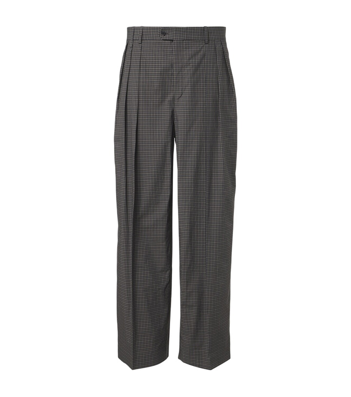 Photo: Calvin Klein Collection Baxter checked pleated cotton straight pants
