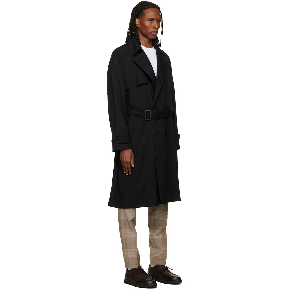 Hugo Black Belted Trench Coat