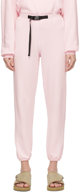 Photo: John Elliott Pink Vintage Fleece Belted Lounge Pants