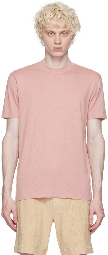 Photo: TOM FORD Pink Embroidered T-Shirt