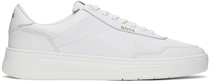 Photo: BOSS White Leather Sneakers
