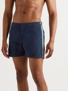 Orlebar Brown - Setter Plage Mid-Length Grosgrain-Trimmed Swim Shorts - Blue