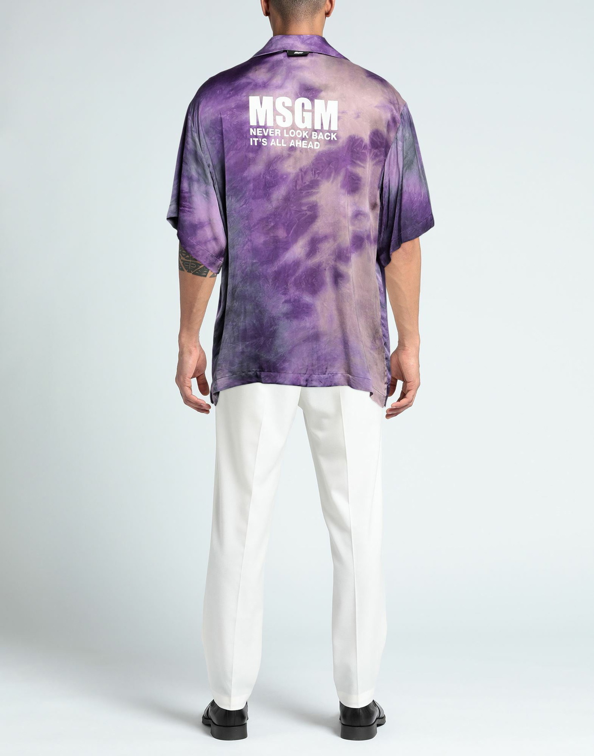 Msgm Mens Shirt in Purple