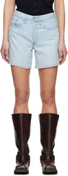 Levi's Blue 501 Original Fit Mid-Thigh Lightweight Denim Shorts