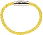 Salvatore Ferragamo Yellow Leather Gancini Bracelet