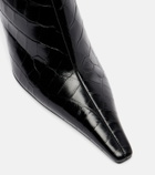 Victoria Beckham 75 croc-effect leather ankle boots