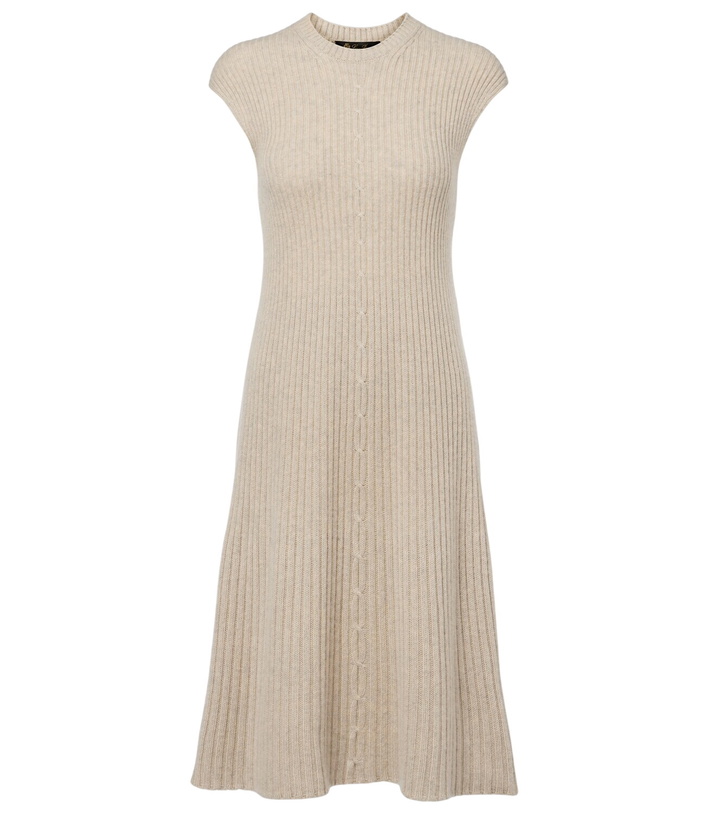 Photo: Loro Piana Ribbed-knit cashmere midi dress