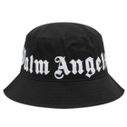 Palm Angels Men's Logo Bucket Hat in Black 