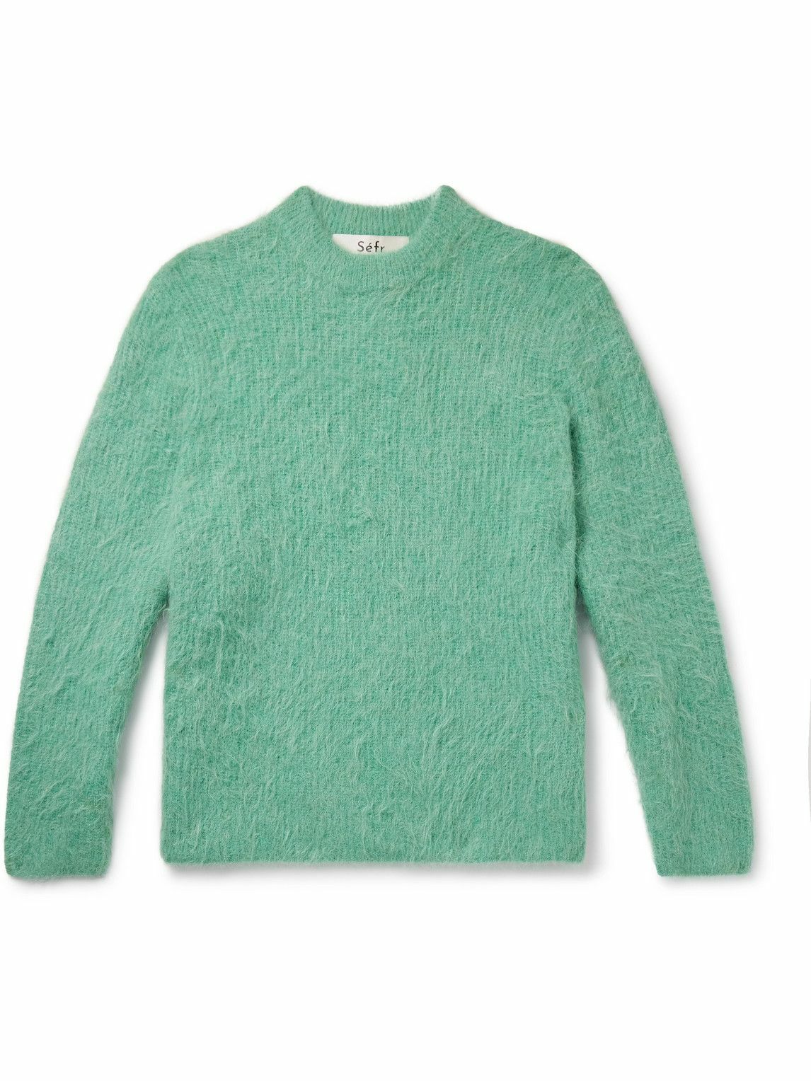 Séfr - Haru Alpaca-Blend Mock-Neck Sweater - Green