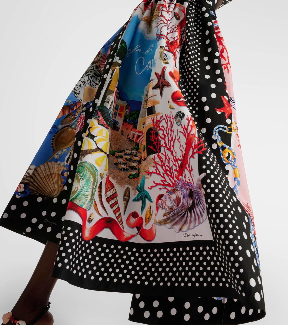 VIP【送料関税込】DOLCE&GABBANA PRINTED MIDI SKIRT DOLCE&GABBANA Maiolica printed silk-blend crepe de chine