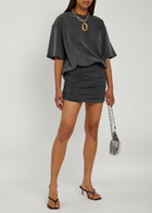 Alexanderwang.t Prestyled T-shirt Cotton Mini Dress Black