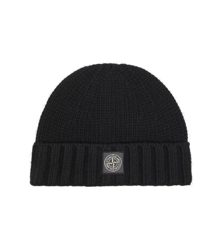 Photo: Stone Island Compass virgin wool beanie