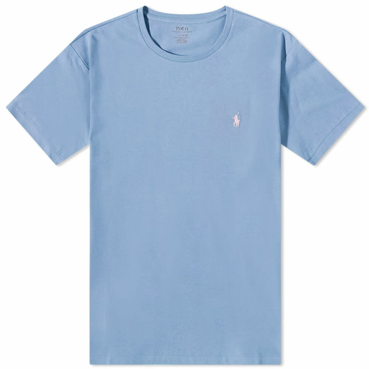 Photo: Polo Ralph Lauren Men's Custom Fit T-Shirt in Channel Blue