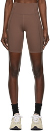 Girlfriend Collective Brown Bike Shorts