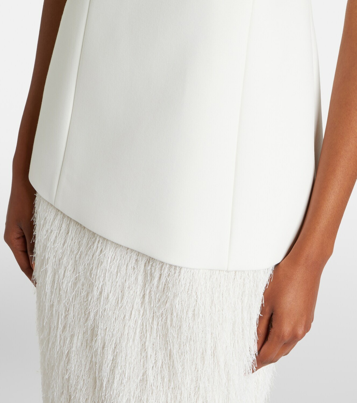 Róhe Bridal fringed wool-blend maxi dress