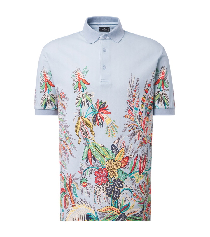 Photo: Etro Printed cotton piqué polo shirt