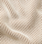 Auralee - Ribbed Striped Cotton Half-Zip Sweater - Neutrals