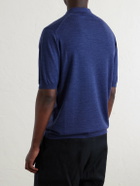 William Lockie - Virgin Wool Polo Shirt - Blue
