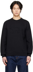 Maison Kitsuné Black Contour Fox Sweatshirt