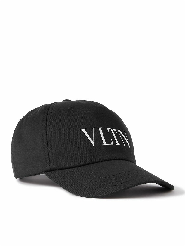 Photo: Valentino Garavani - Logo-Print Cotton-Twill Baseball Cap - Black