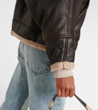 Brunello Cucinelli Shearling-lined leather jacket
