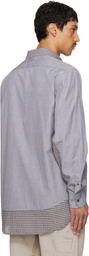 Maison Margiela Gray & Brown Double Layer Cotton Shirt