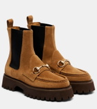 Gucci Horsebit suede Chelsea boots
