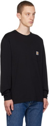 Carhartt Work In Progress Black Pocket Long Sleeve T-Shirt