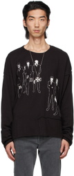 Enfants Riches Déprimés Black Graphic Surveillance Long Sleeve T-Shirt