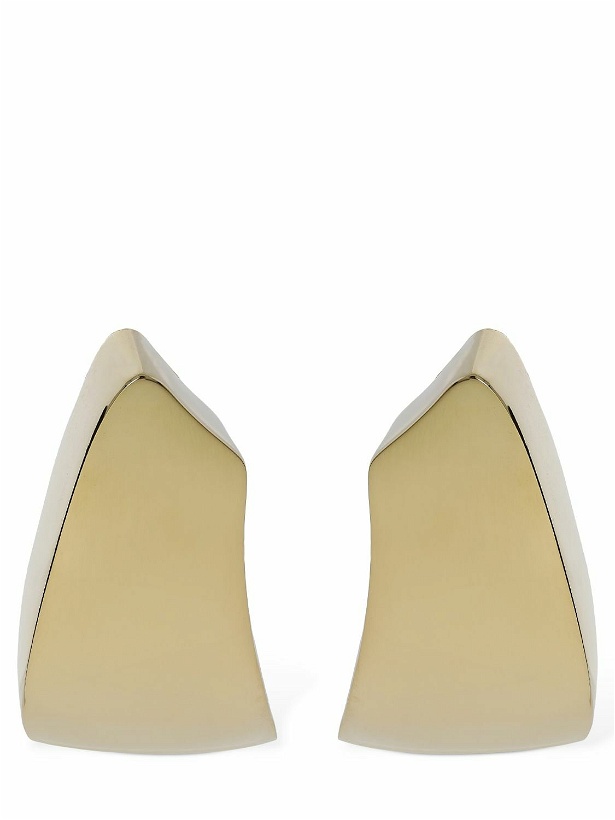 Photo: SAINT LAURENT - Modernist Triangle Brass Earrings