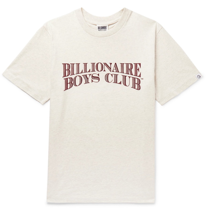 Photo: Billionaire Boys Club - Logo-Flocked Mélange Cotton-Jersey T-Shirt - Gray