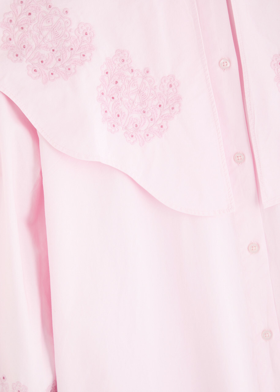 Damson Madder Mimi Broderie Anglaise Cotton Mini Dress Pink