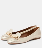 See By Chloé Signature metallic leather ballet flats