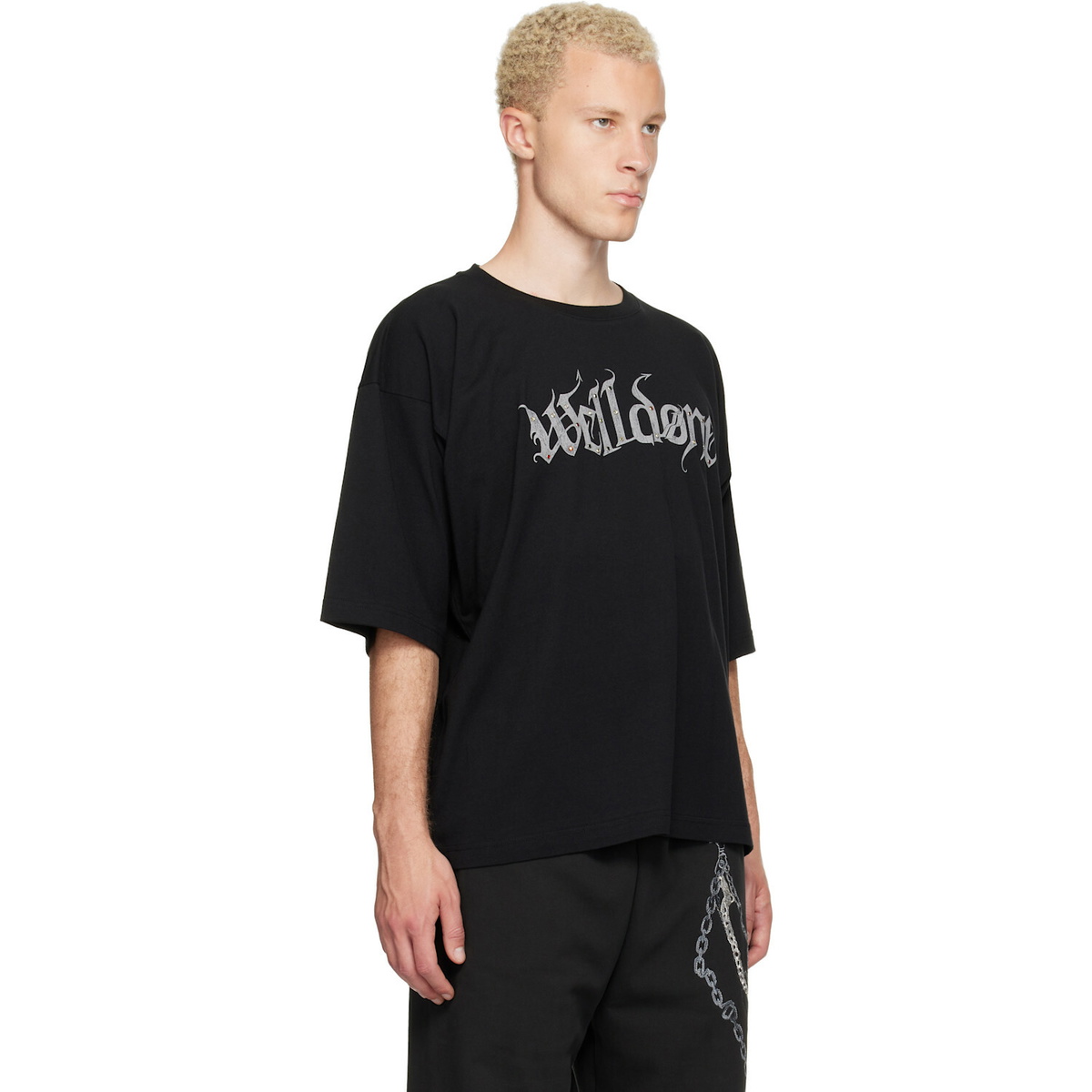 We11done Black Devil Arms Up T-shirt