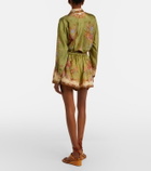 Zimmermann Indra printed silk shorts