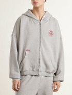 NAHMIAS - Youth Enrichment Logo-Print Cotton-Jersey Zip-Up Hoodie - Gray