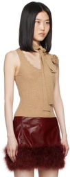 Blumarine Beige Wool Tank Top