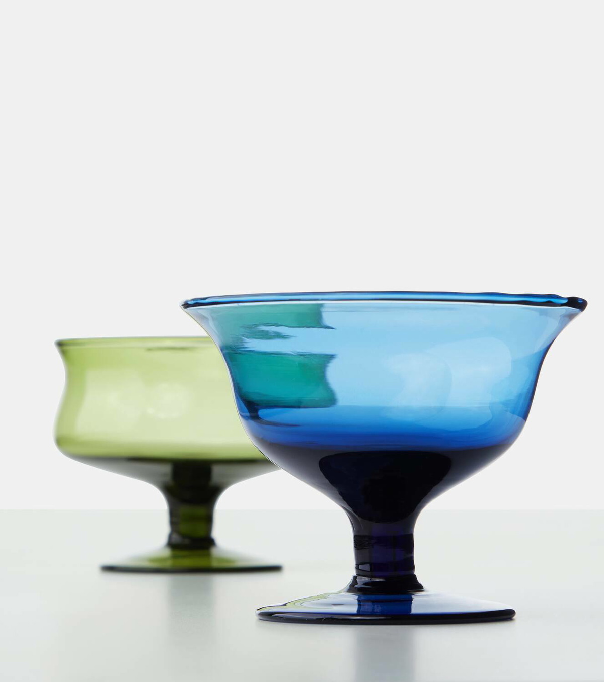 Bitossi Diseguale set of 6 glass ice cream bowls