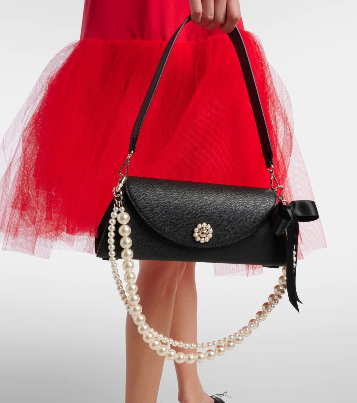 大人エレガント【Simone Rocha】ポシェット バレンタインバッグ Simone Rocha Valentine embellished leather shoulder bag