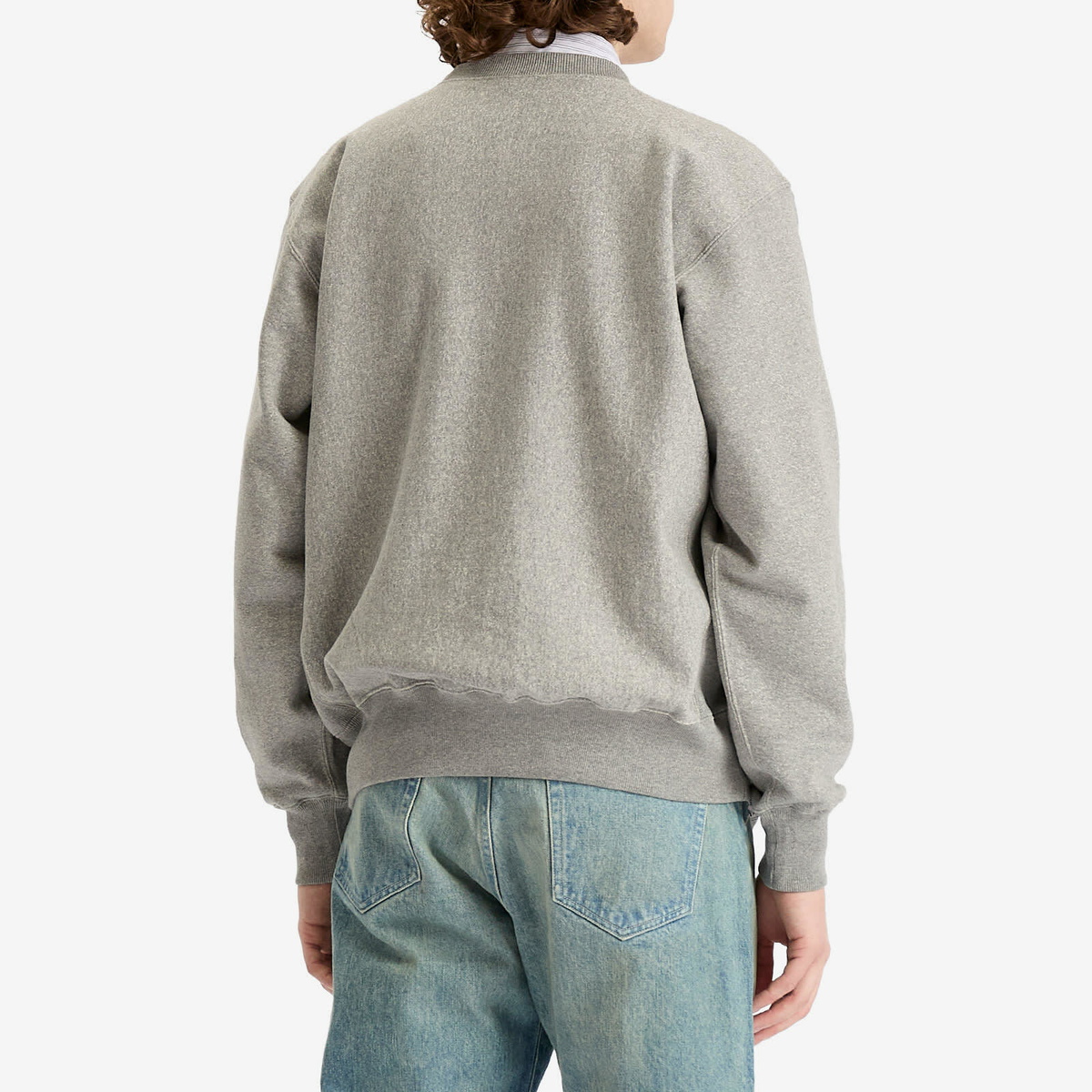 Auralee Men's Soft Jersey Sweatshirt in Top Grey Auralee