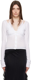 VAILLANT White Layered Cardigan