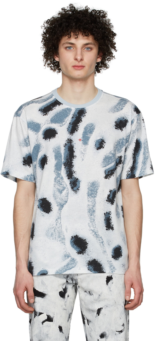 Stone Island Blue Reef Camo T-Shirt Stone Island